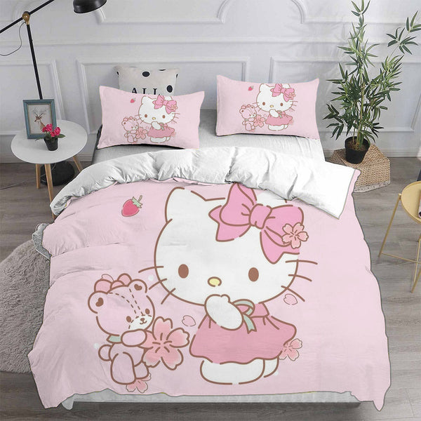 Hello Kitty Cosplay Bedding Sets Duvet Cover Halloween Comforter Sets
