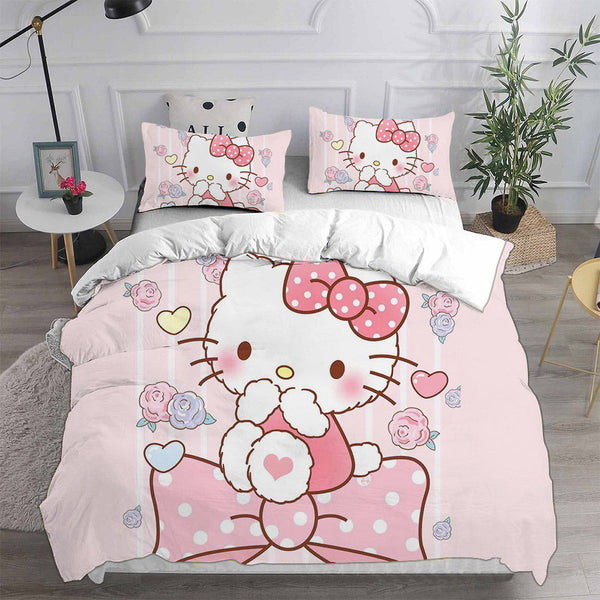 Hello Kitty Cosplay Bedding Sets Duvet Cover Halloween Comforter Sets