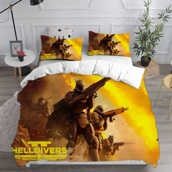 Helldivers 2 Bedding Sets Duvet Cover Comforter Set