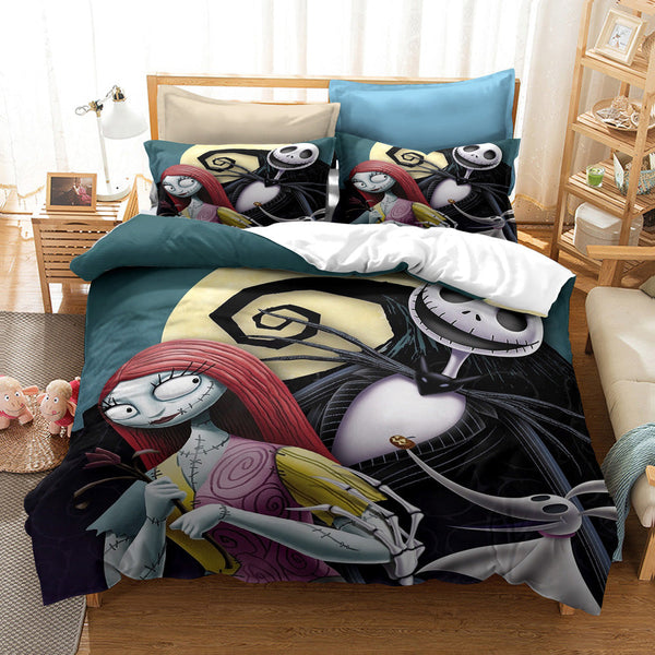 The Nightmare Before Christmas Cosplay Bedding Set Duvet Cover Halloween Sheets