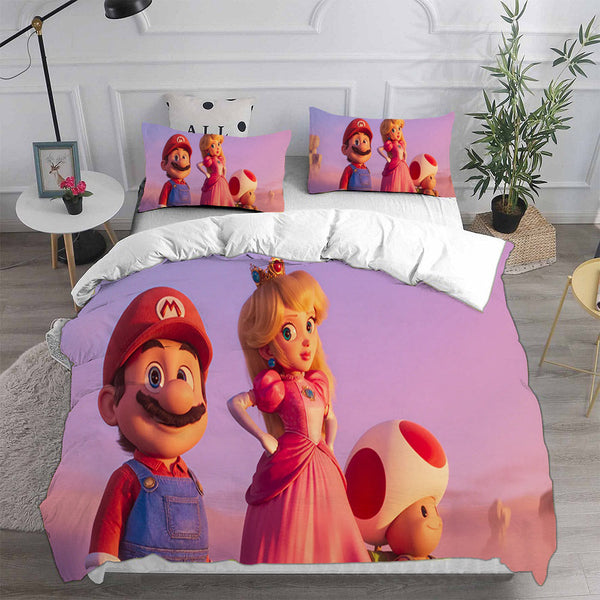 Princess Peach Bedding Sets Duvet Cover Comforter Set