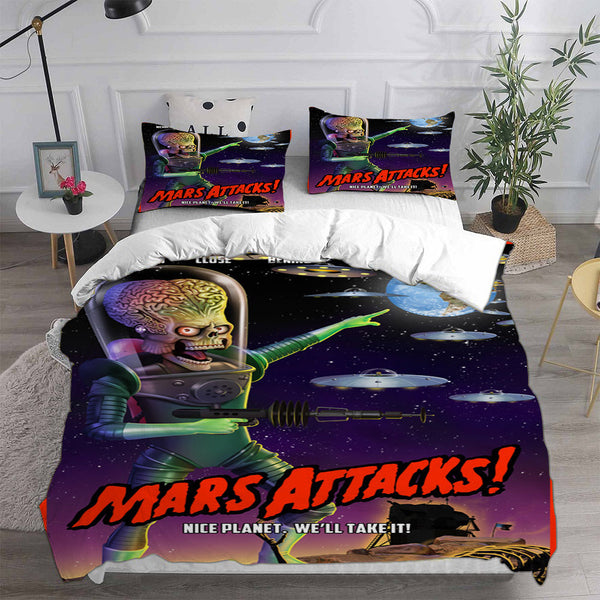 Mars Attacks Bedding Set Duvet Cover Comforter Sets