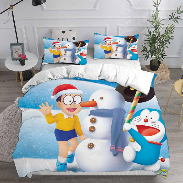 Doraemon Cosplay Bedding Sets Duvet Cover Halloween Comforter Sets