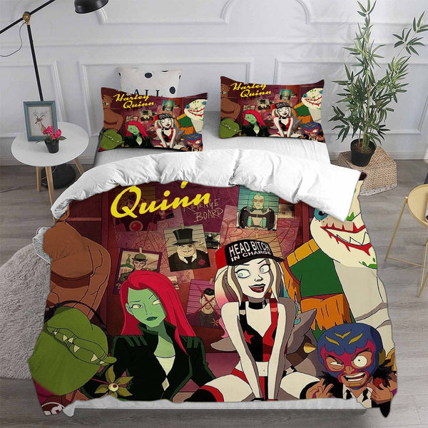 Harley Quinn Season 3 Bedding Sets Duvet Cover Halloween Cosplay Comforter Sets