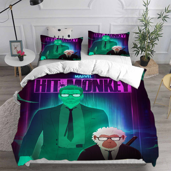 Hit-Monkey Bedding Sets Duvet Cover Comforter Set
