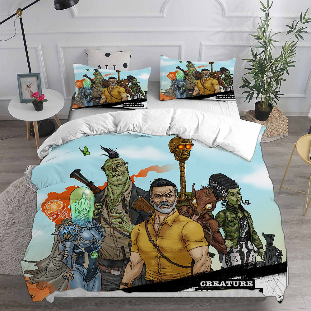 Creature Commandos Bedding Set Duvet Cover Comforter Sets