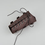 1 pc Medieval Bracers Buckles Leather Arm Guards Cuff Leather Gauntlet Wristband Armband for Men