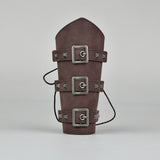 1 pc Medieval Bracers Buckles Leather Arm Guards Cuff Leather Gauntlet Wristband Armband for Men