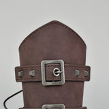 1 pc Medieval Bracers Buckles Leather Arm Guards Cuff Leather Gauntlet Wristband Armband for Men