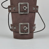 1 pc Medieval Bracers Buckles Leather Arm Guards Cuff Leather Gauntlet Wristband Armband for Men