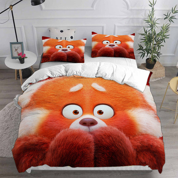 Turning Red Cosplay Bedding Sets Duvet Cover Halloween Comforter Sets