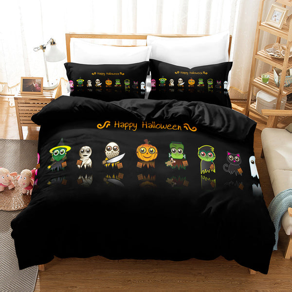 Halloween Pumpkin Cosplay Bedding Sets Duvet Cover Halloween Comforter Sets