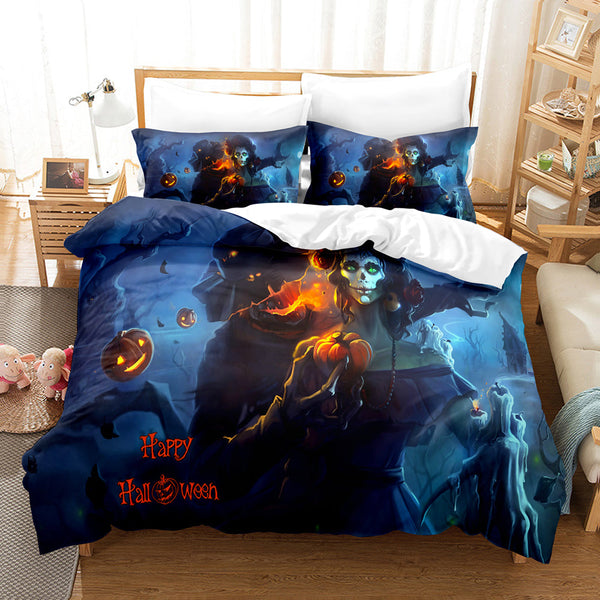 Halloween Pumpkin Cosplay Bedding Sets Duvet Cover Halloween Comforter Sets