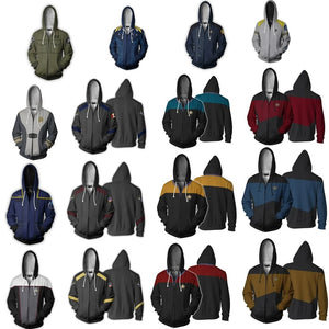 Star Trek Hoodie Sweater 3D Sweatshirt Cosplay Costume