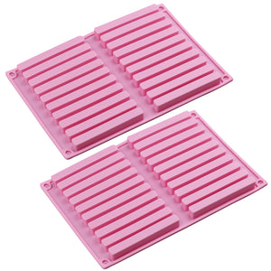 2 Pcs Length Strips Biscuit Silicone Mold for Scented Wax Melts, Chocolate Truffles, Candy, Jelly, Ice Cube Tray