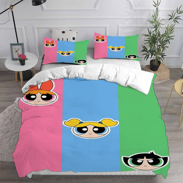 The Powerpuff Girls Bedding Sets Duvet Cover Halloween Cosplay Comforter Sets