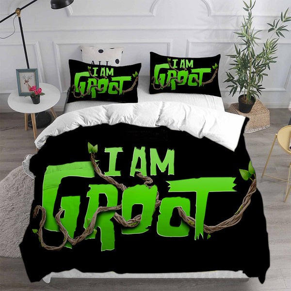I Am Groot Bedding Sets Duvet Cover Halloween Cosplay Comforter Sets