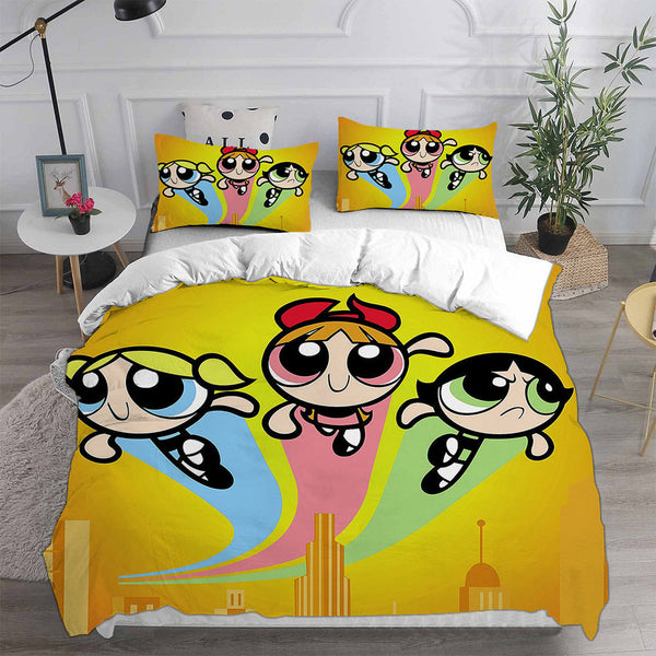 The Powerpuff Girls Bedding Sets Duvet Cover Halloween Cosplay Comforter Sets