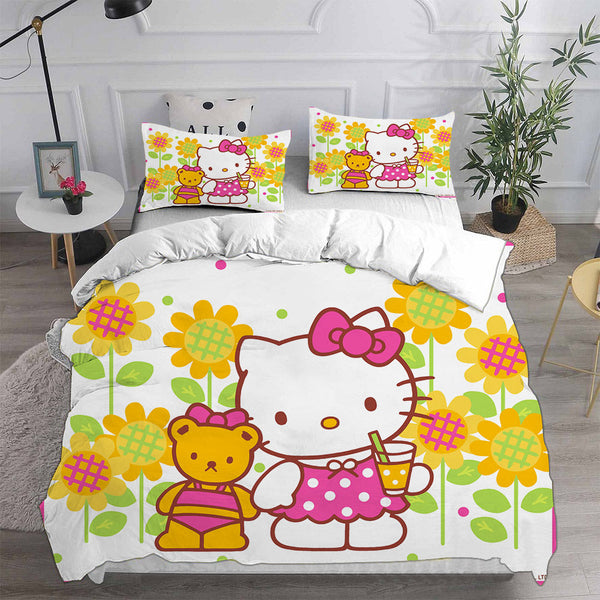 Hello Kitty Cosplay Bedding Sets Duvet Cover Halloween Comforter Sets