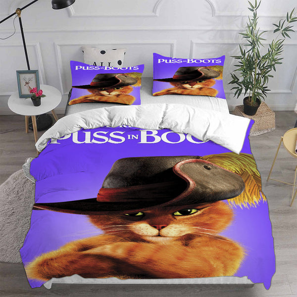 Puss in Boots Bedding Sets Duvet Cover Comforter Set
