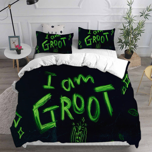 I Am Groot Bedding Sets Duvet Cover Halloween Cosplay Comforter Sets