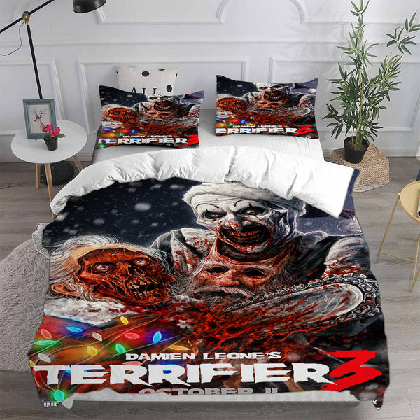 Terrifier 3 Bedding Set Duvet Cover Comforter Sets