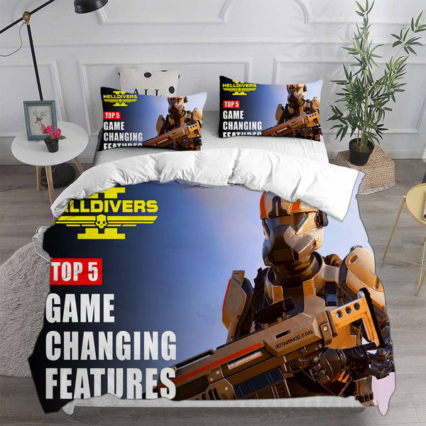 Helldivers 2 Bedding Sets Duvet Cover Comforter Set