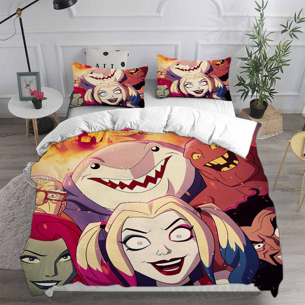 Harley Quinn Season 3 Bedding Sets Duvet Cover Halloween Cosplay Comforter Sets