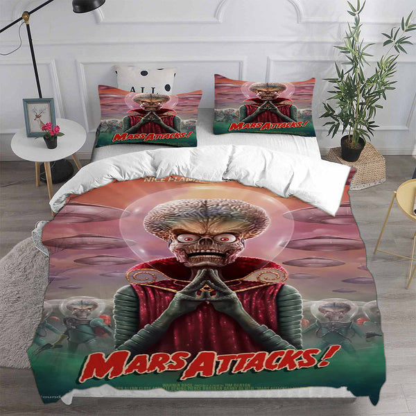 Mars Attacks Bedding Set Duvet Cover Comforter Sets
