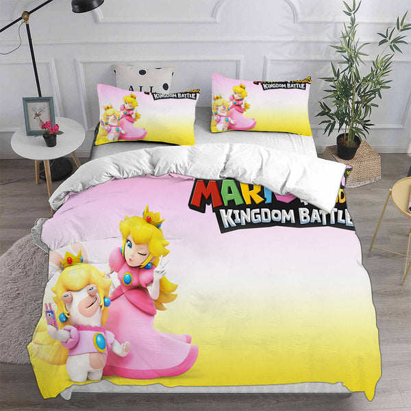 Princess Peach Bedding Set Duvet Cover Comforter Sets