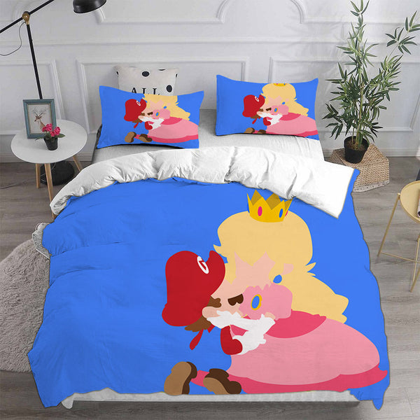 Princess Peach Bedding Set Duvet Cover Comforter Sets