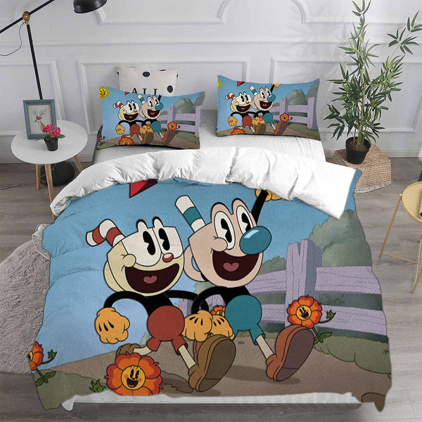The Cuphead Show Bedding Sets Duvet Cover Halloween Cosplay Comforter Sets