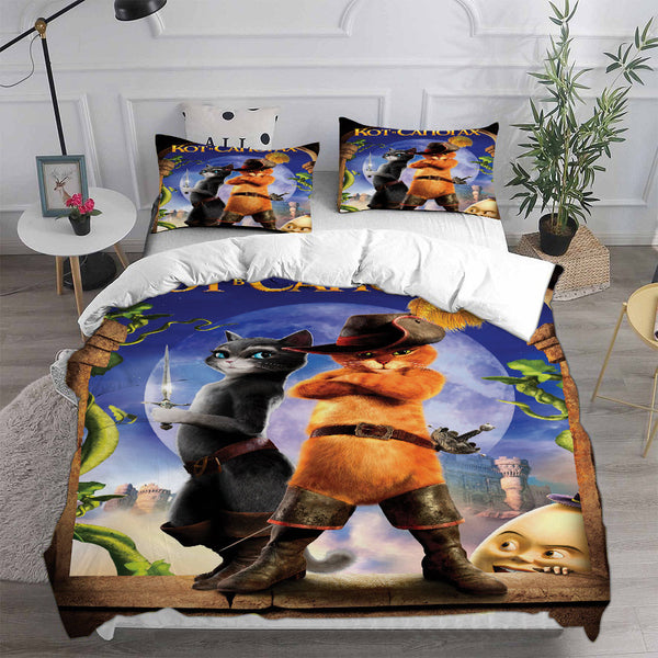 Puss in Boots Bedding Sets Duvet Cover Comforter Set