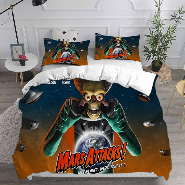 Mars Attacks Bedding Set Duvet Cover Comforter Sets