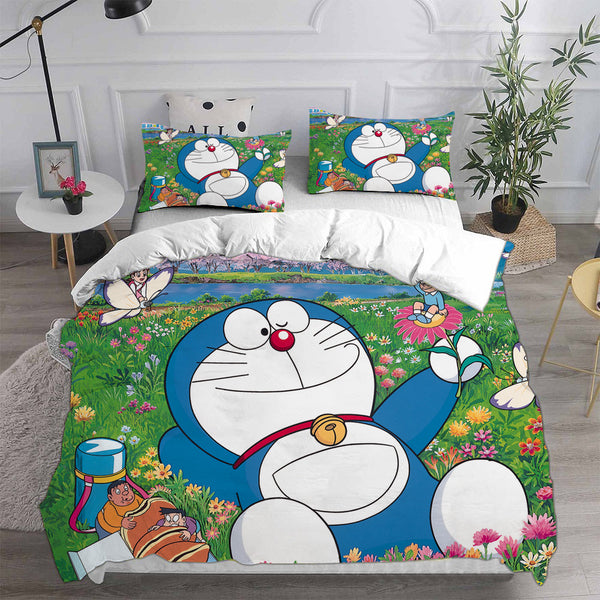Doraemon Cosplay Bedding Sets Duvet Cover Halloween Comforter Sets