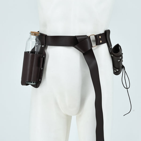 4 Pcs Potion Bottle Belt Witch and Wizard Costume Accessory Dark Magic Cork Potion Bottle Renaissance Belt Medieval  Accessory