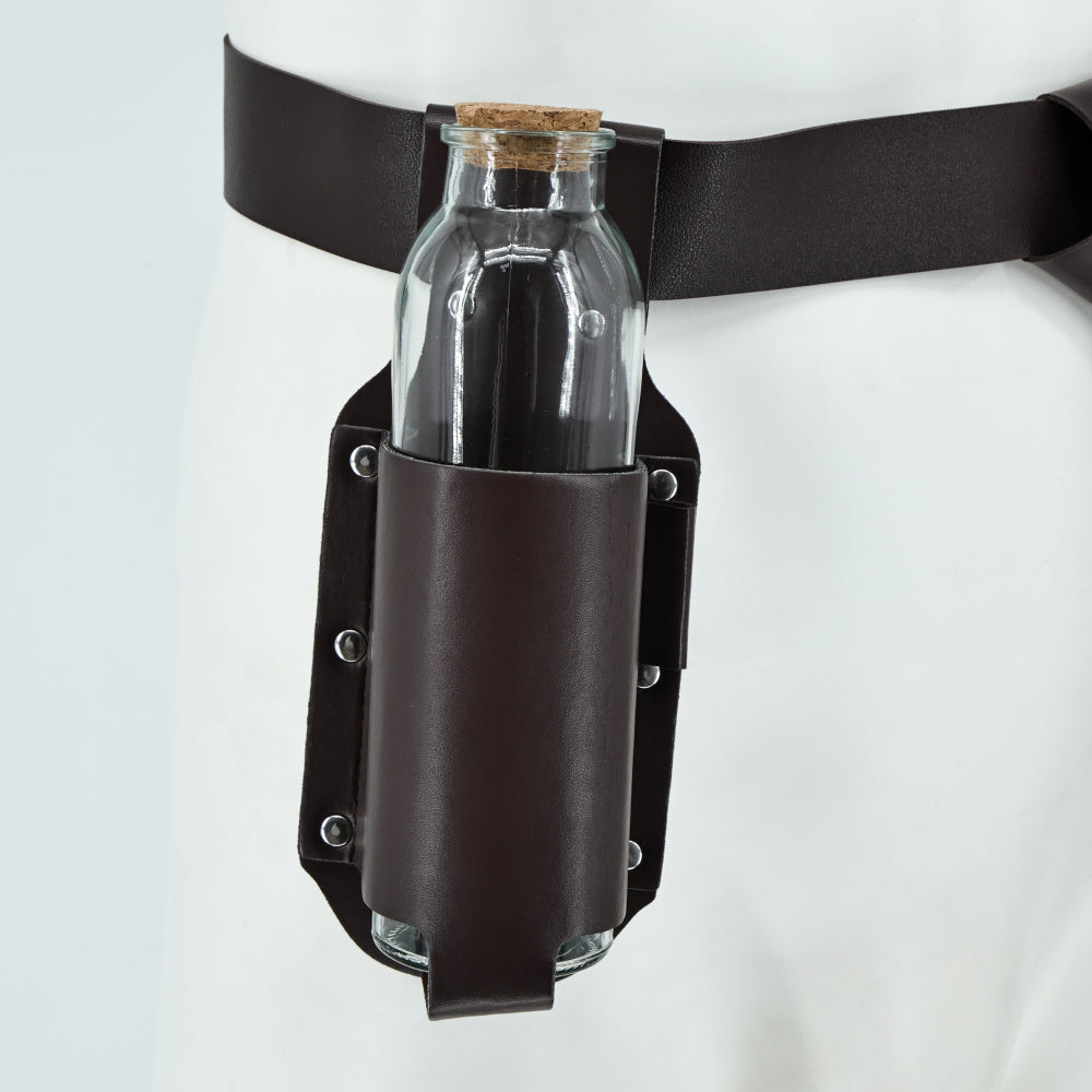 4 Pcs Potion Bottle Belt Witch and Wizard Costume Accessory Dark Magic Cork Potion Bottle Renaissance Belt Medieval  Accessory
