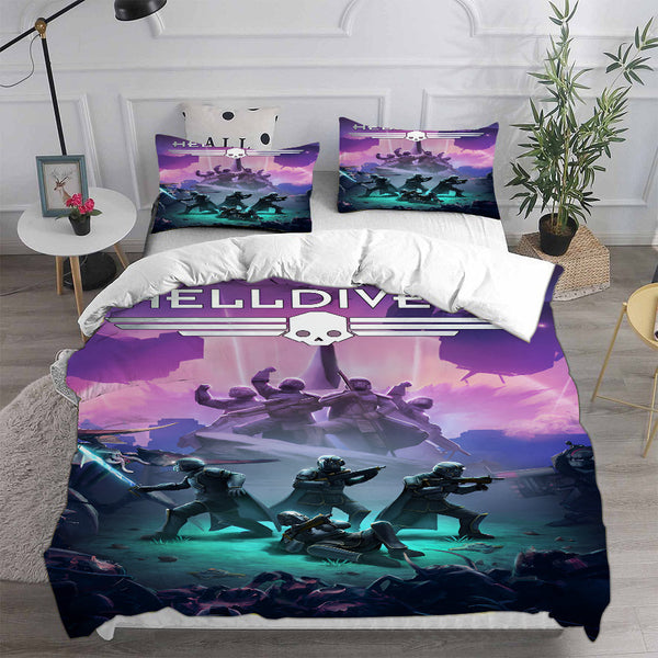 Helldivers 2 Bedding Sets Duvet Cover Comforter Set