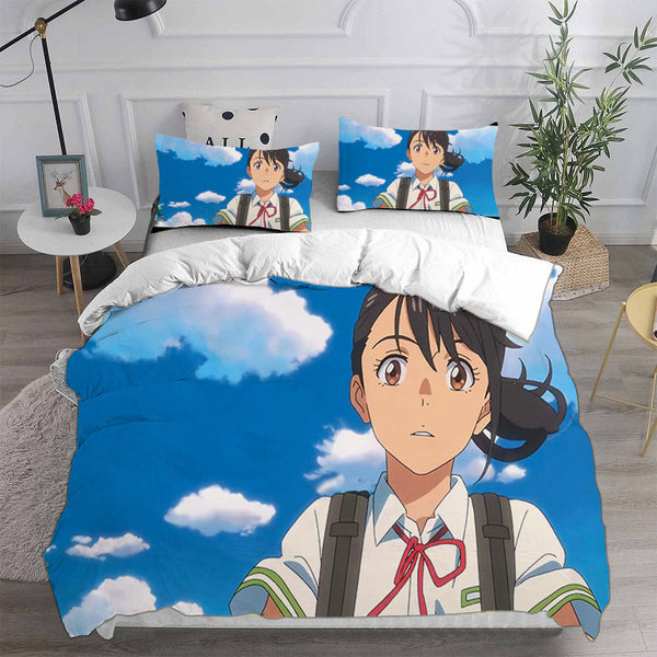 Suzume no Tojimari Bedding Sets Duvet Cover Comforter Set