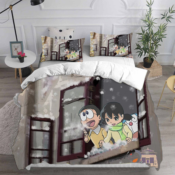 Doraemon Cosplay Bedding Sets Duvet Cover Halloween Comforter Sets