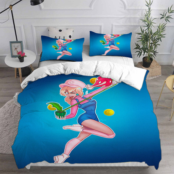 Princess Peach Bedding Sets Duvet Cover Comforter Set