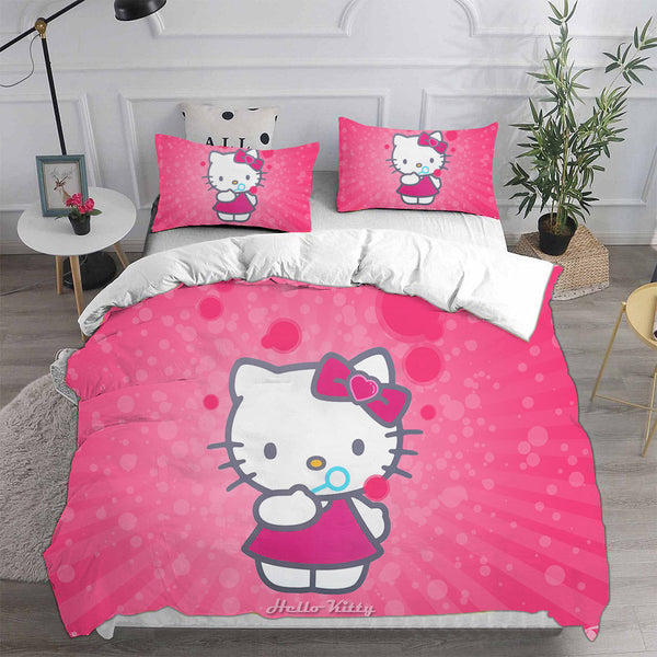 Hello Kitty Cosplay Bedding Sets Duvet Cover Halloween Comforter Sets