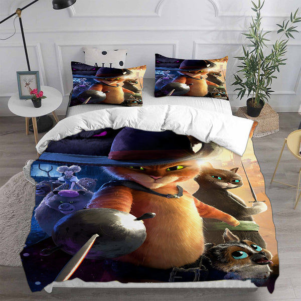 Puss in Boots Bedding Sets Duvet Cover Comforter Set