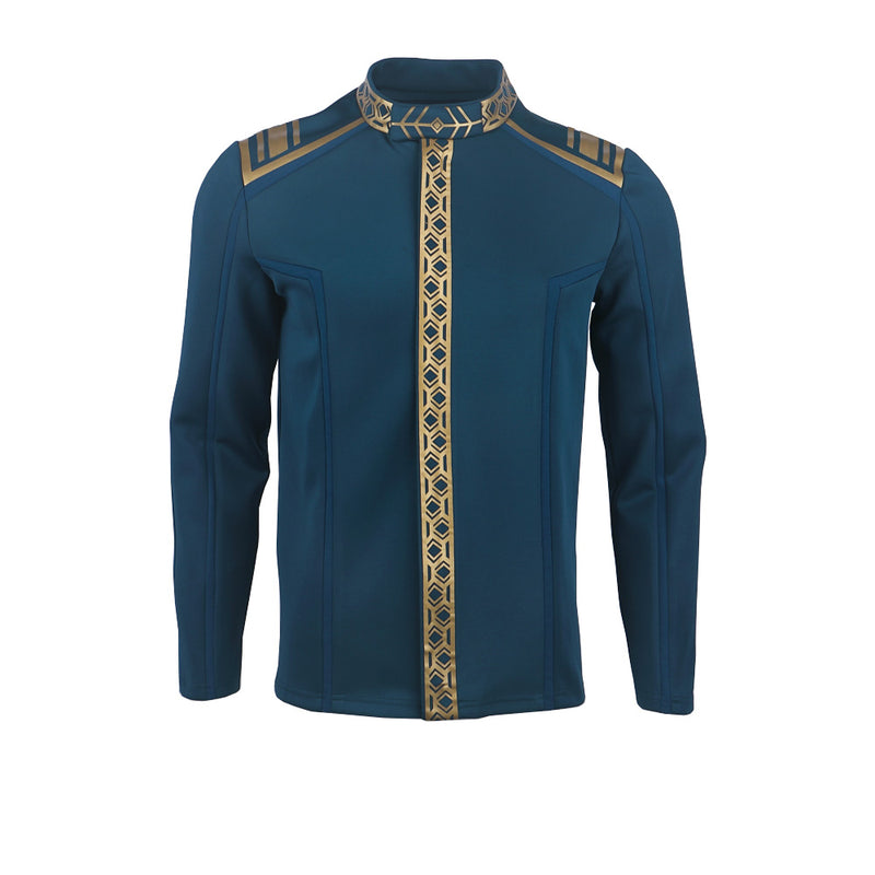 Star Trek SNW Captain Pike Gold Uniforms Top Shirts Cosplay Costumes for Men