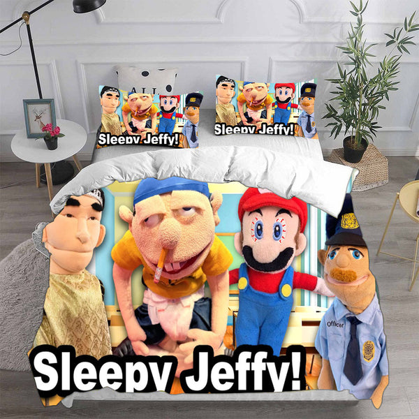 Jeffy Bedding Sets Duvet Cover Comforter Set