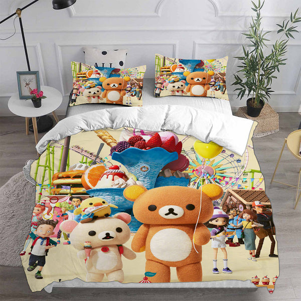 Rilakkuma's Theme Park Adventure Bedding Sets Duvet Cover Halloween Cosplay Comforter Sets