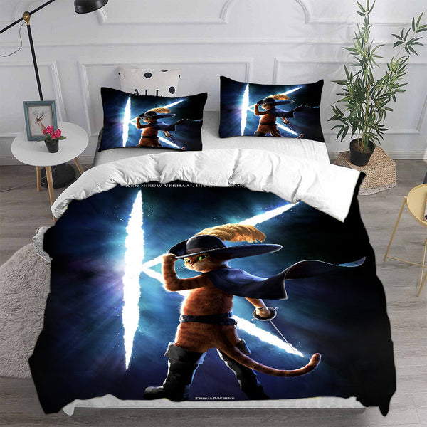 Puss in Boots Bedding Sets Duvet Cover Comforter Set