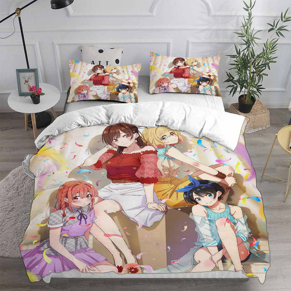 Rent A Girlfriend Season 2 Bedding Sets Duvet Cover Halloween Cosplay Comforter Sets