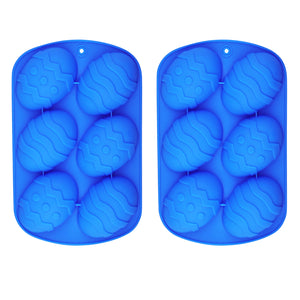 2 Pcs Half Egg Shape Silicone Mold for Scented Wax Melts, Chocolate Truffles, Candy, Jelly, Ice Cube Tray