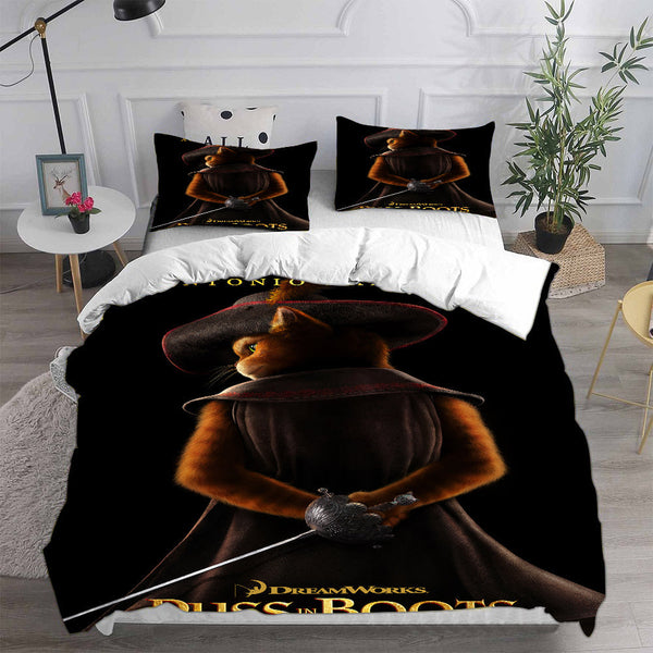 Puss in Boots Bedding Sets Duvet Cover Comforter Set